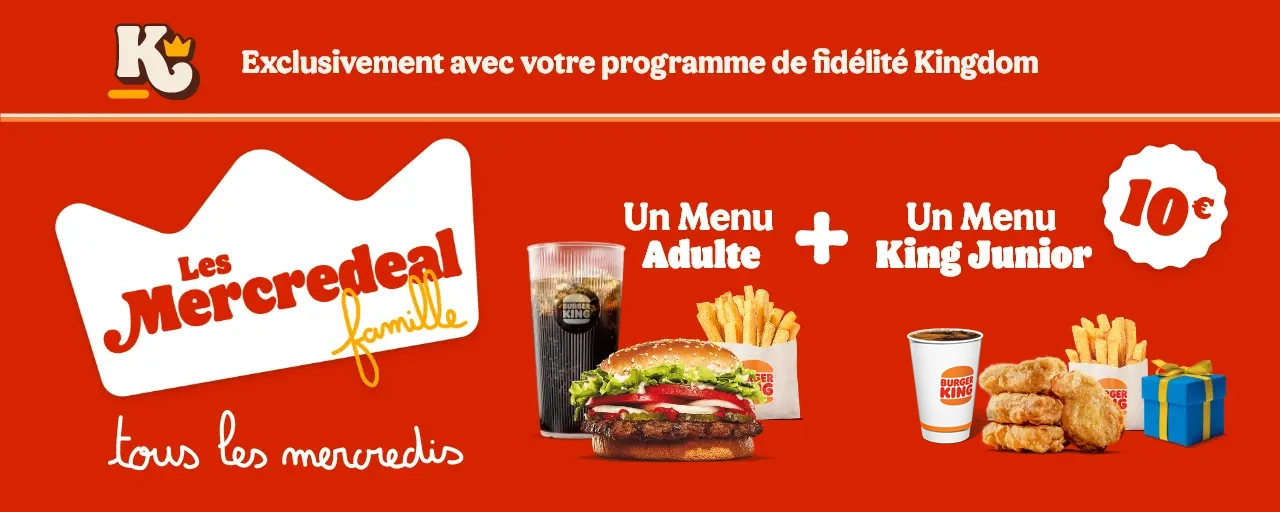 Exclusivement avec votre programme de fidélité Kingdom